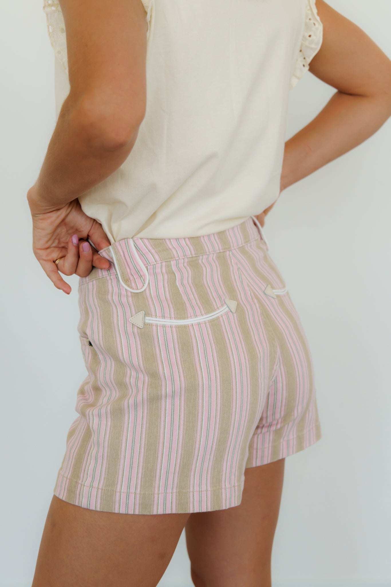 Shorts, Pink Stripe Smiley Stretch HH8400(Pack of 7)