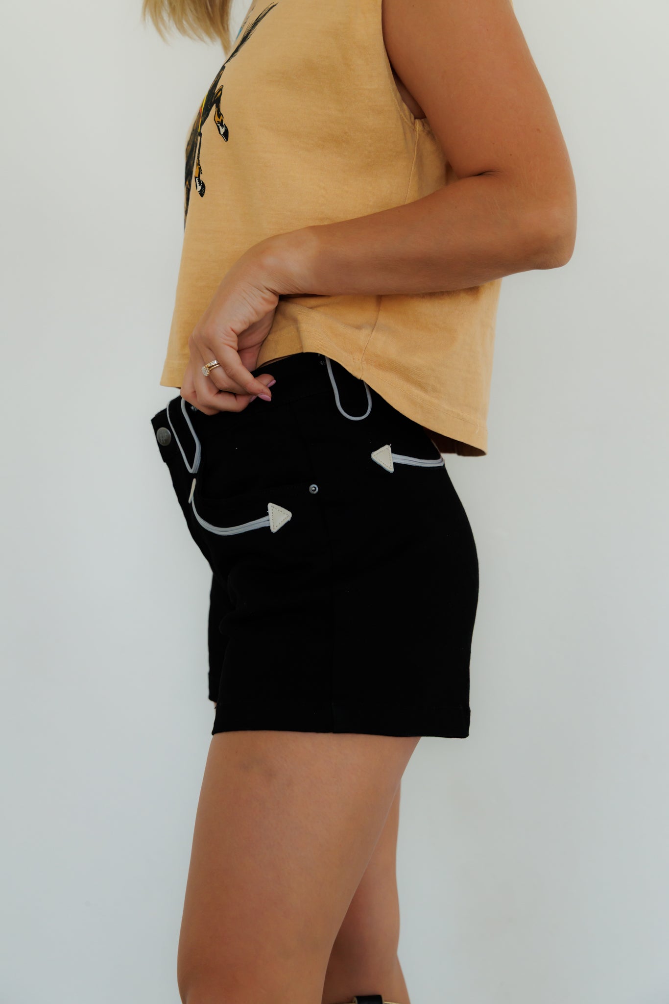 Shorts, Black Smiley Stretch HH8400(Pack of 7)