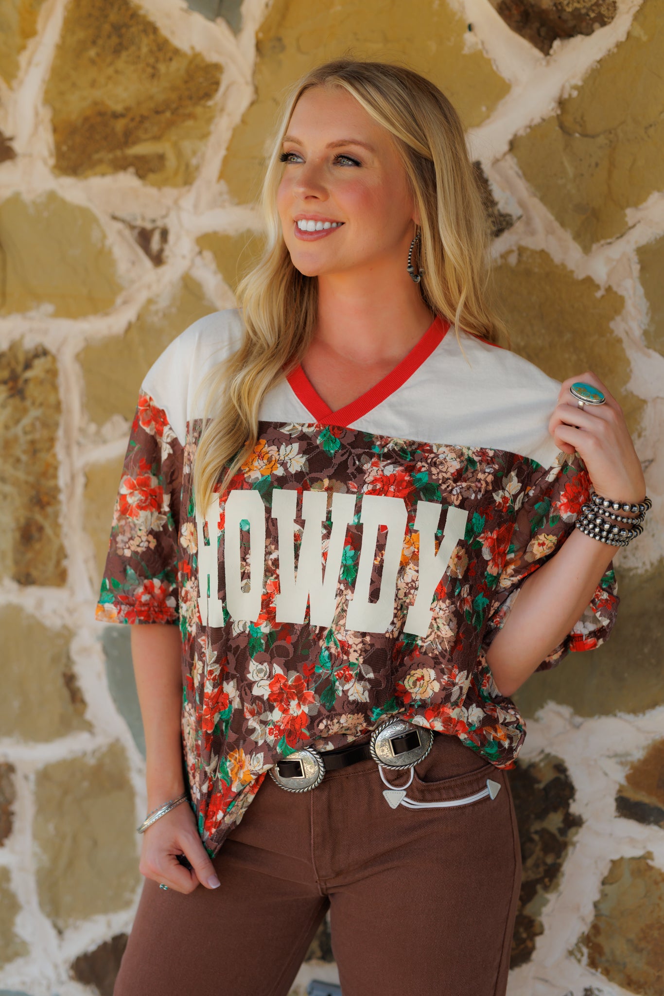 T-Shirt, Varsity Lace Howdy HH105 (Pack OF 7)