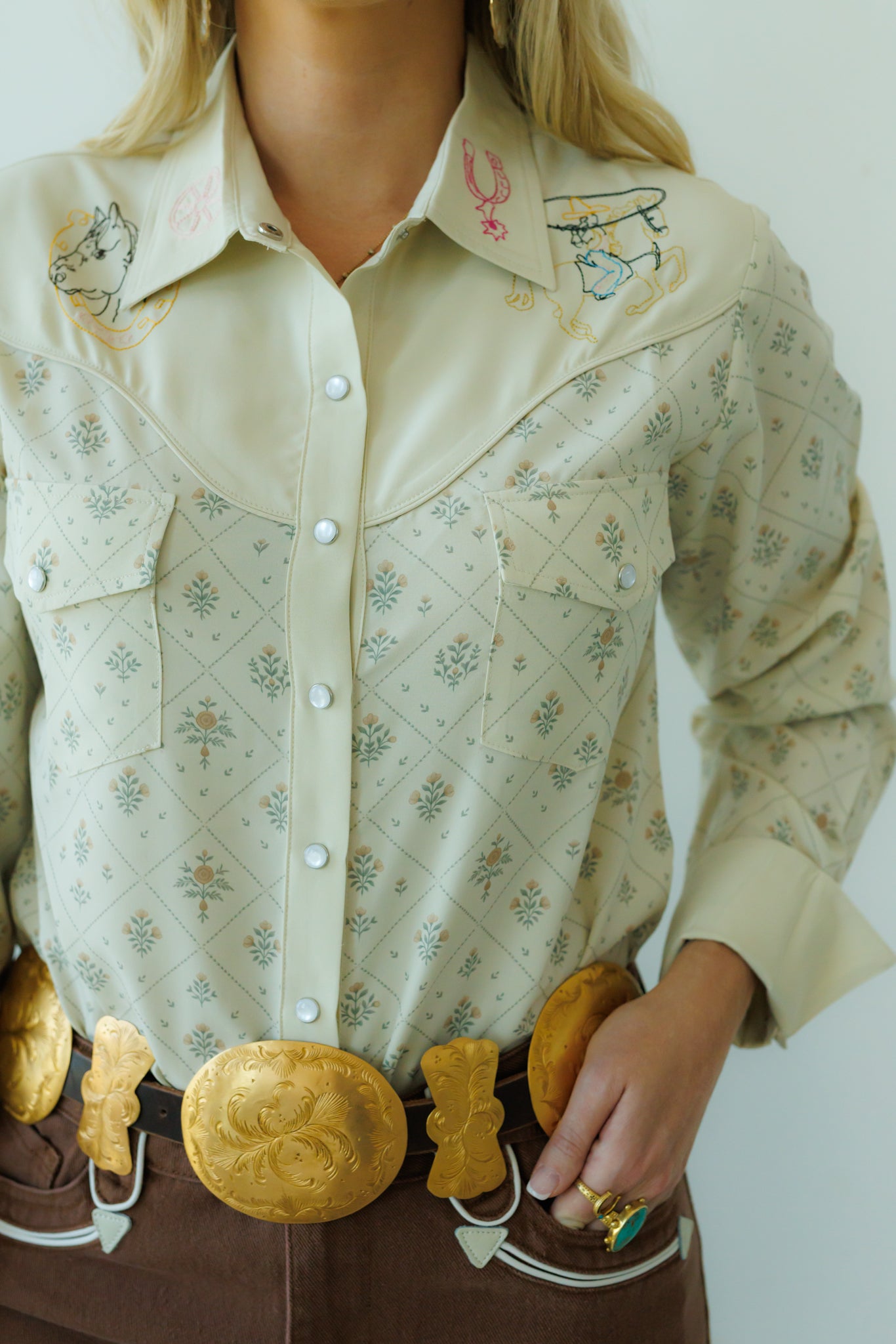 Pearl Snap, Emb Spur Cowboy LS HH2709(Pack of 7)