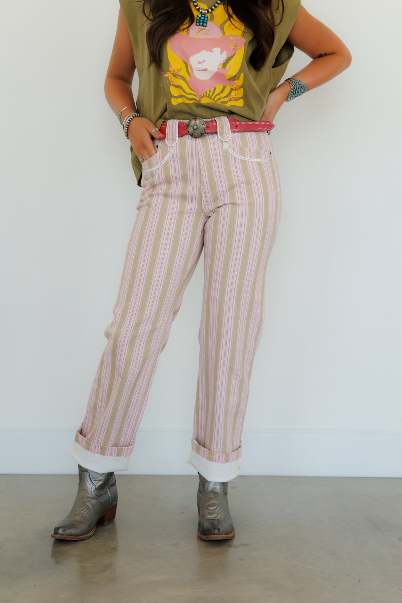 Pants, Pink StripeSmiley Denim HH8800(PACK OF 7)