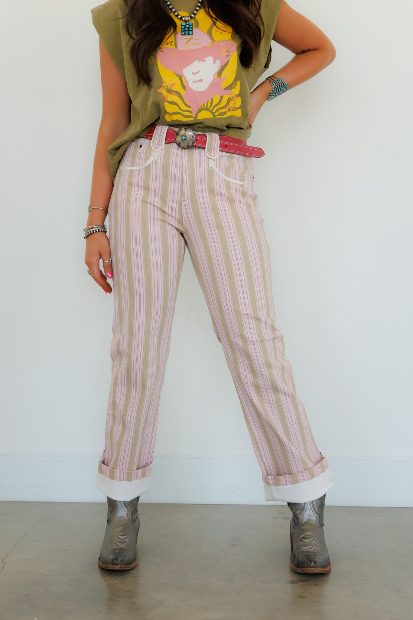 Pants, Pink StripeSmiley Denim HH8800(PACK OF 7)