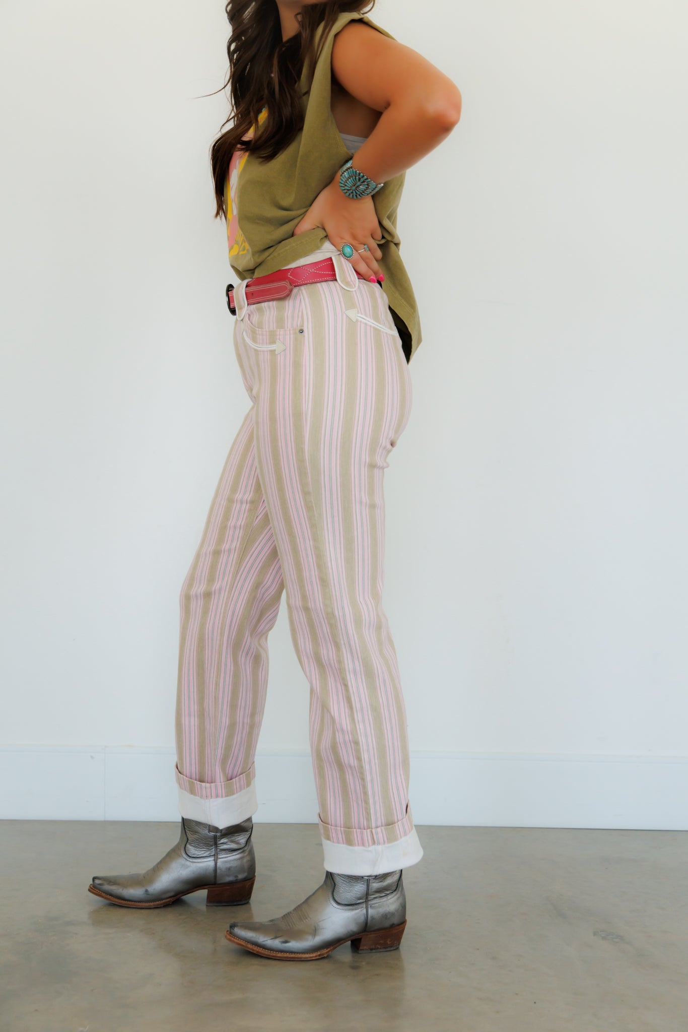 Pants, Pink StripeSmiley Denim HH8800(PACK OF 7)