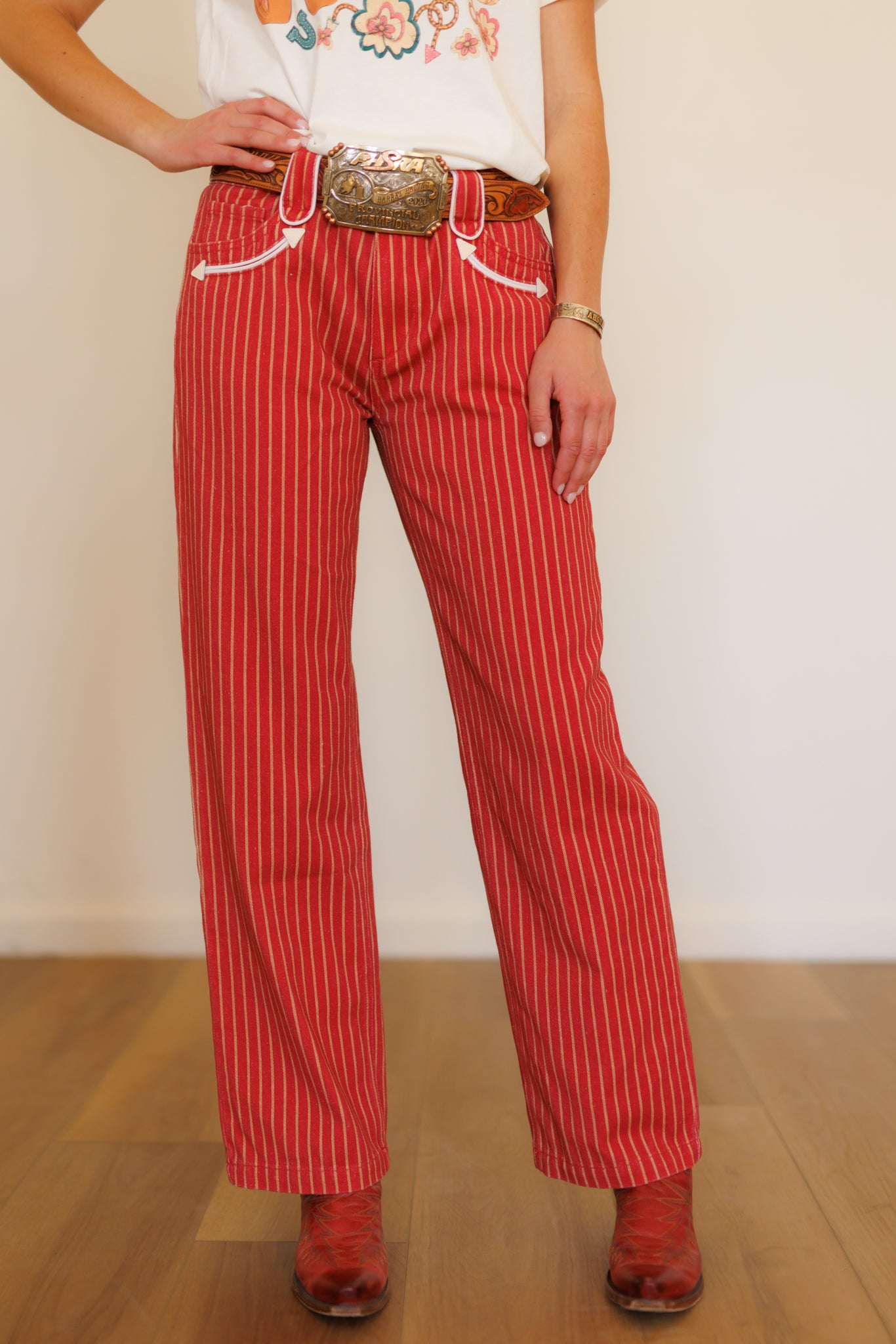 Pants, Red/Tan Smiley Denim HH8800(PACK OF 7)