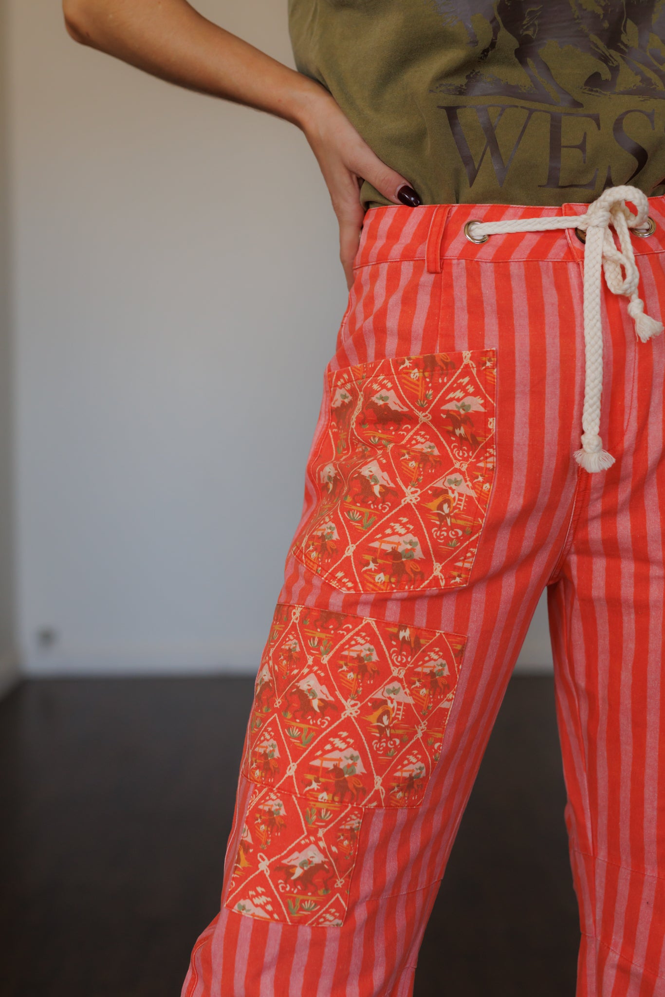 Pants, Red/Pink Drawstring Barrel HH8811PACK OF 7)