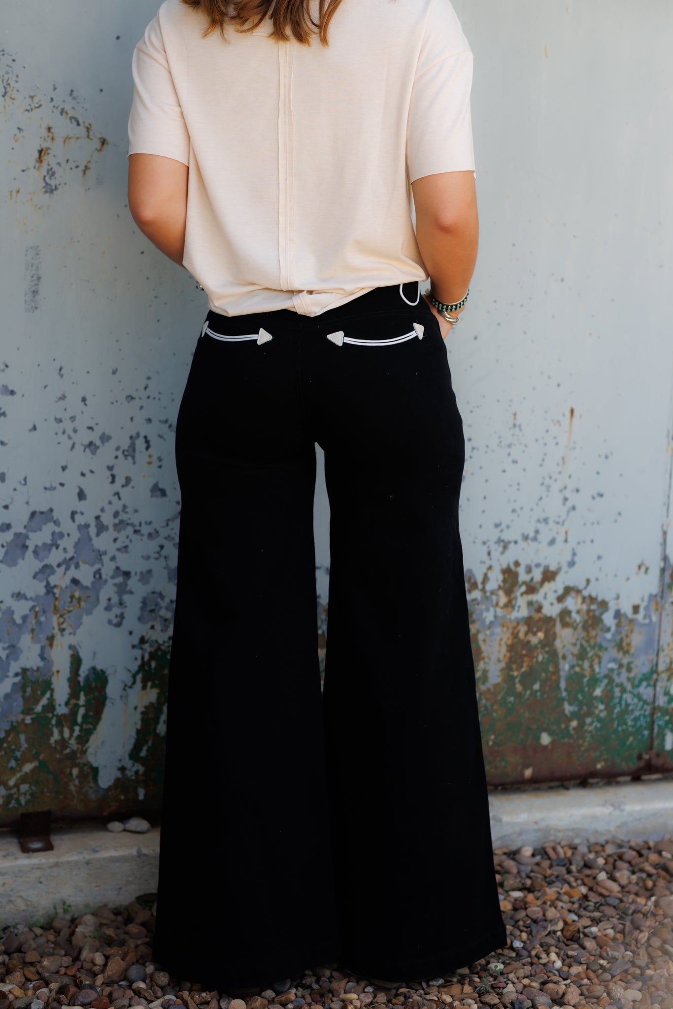 Pants, Black Smiley Wide Leg HH8900 (Pack OF 7)