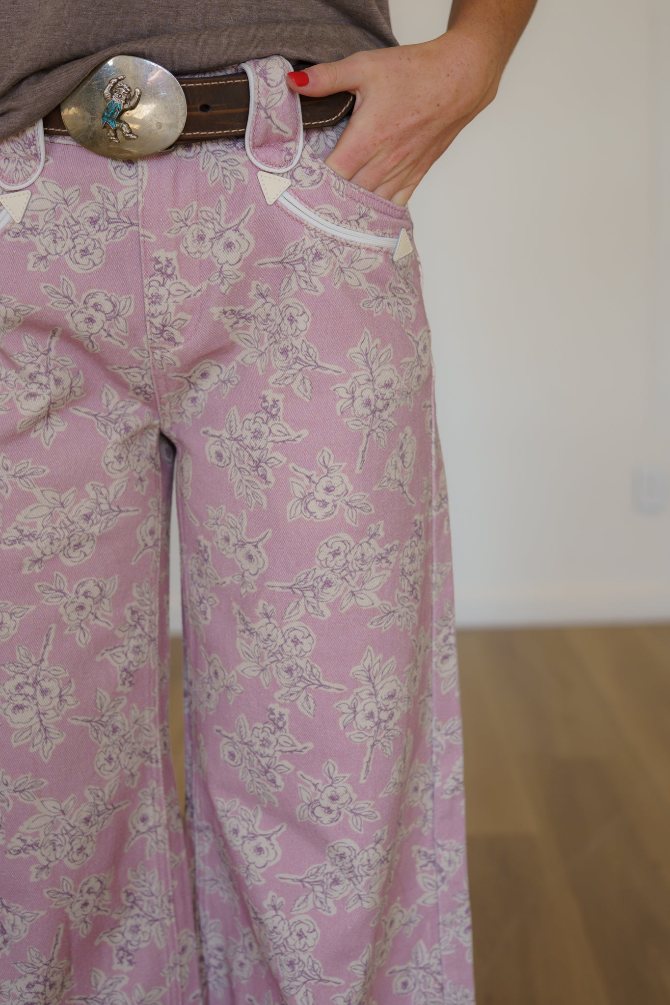 Pants, Rose Flower Wide Leg HH8900 (Pack OF 7)