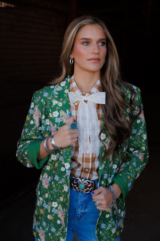 Jacket, Justin Cord Floral Cowboy HH4005 (Pack OF 7)