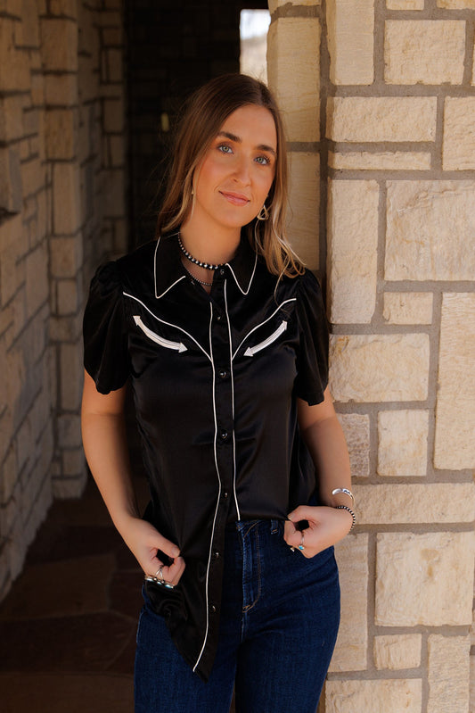 Pearl Snap, Satin Black SS HH2707(Pack of 7)