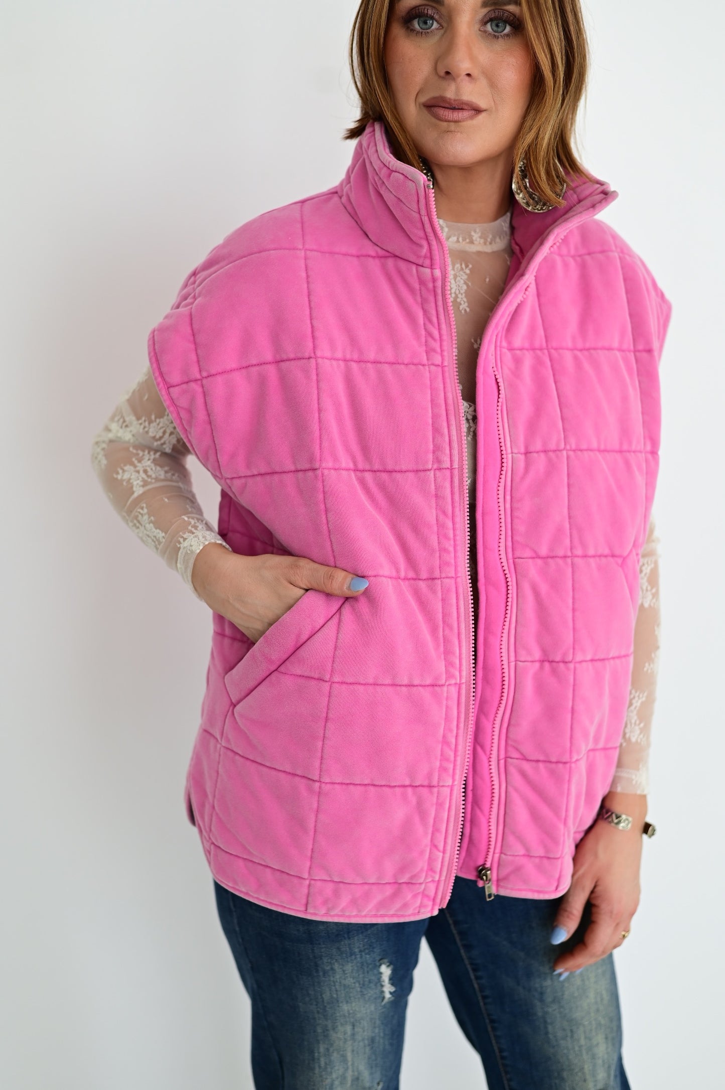 Vest, Hot Pink HH1169(Pack OF 7)