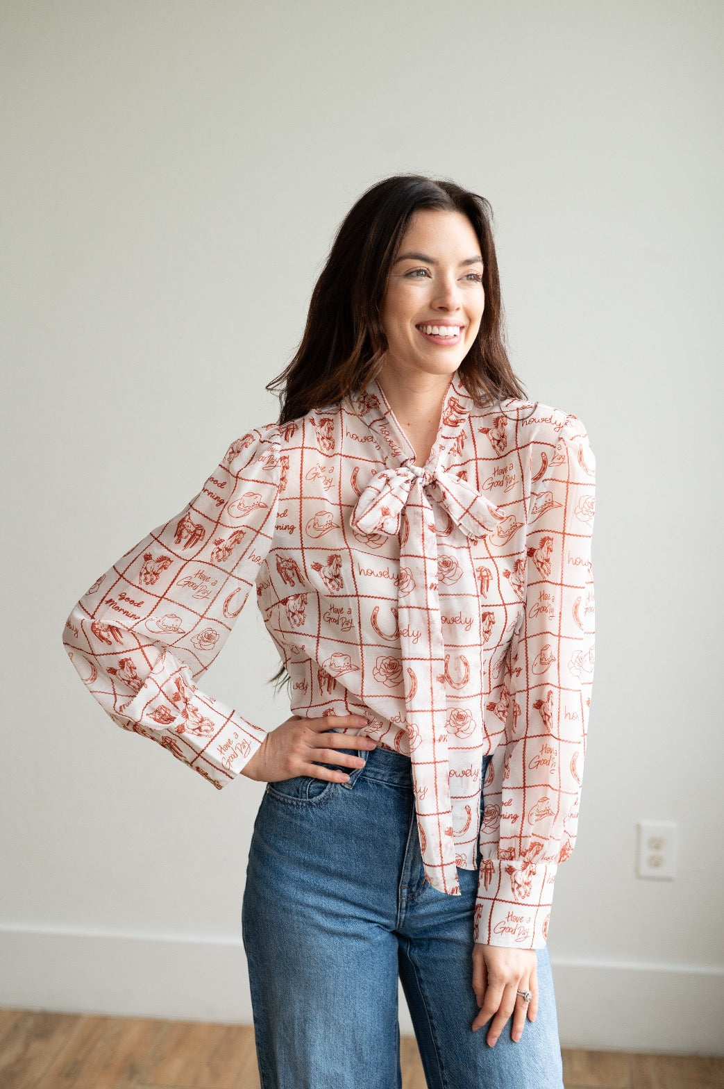 Tie Top, Howdy Check HH2712 (PacK OF 7)