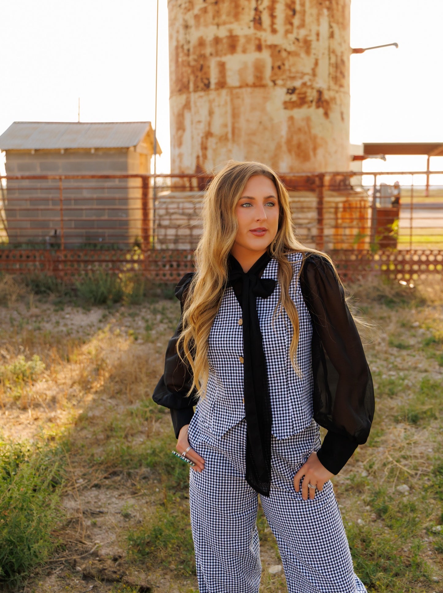 Tie Top, Solid Black HH2712 (Pack OF 7)