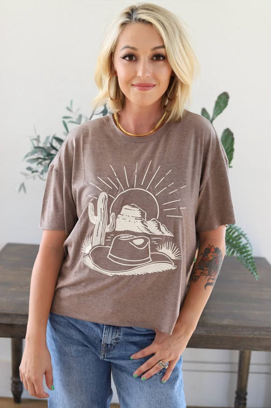 T-Shirt, Sunrise Hat Embroidery Tee (Pack of 7)
