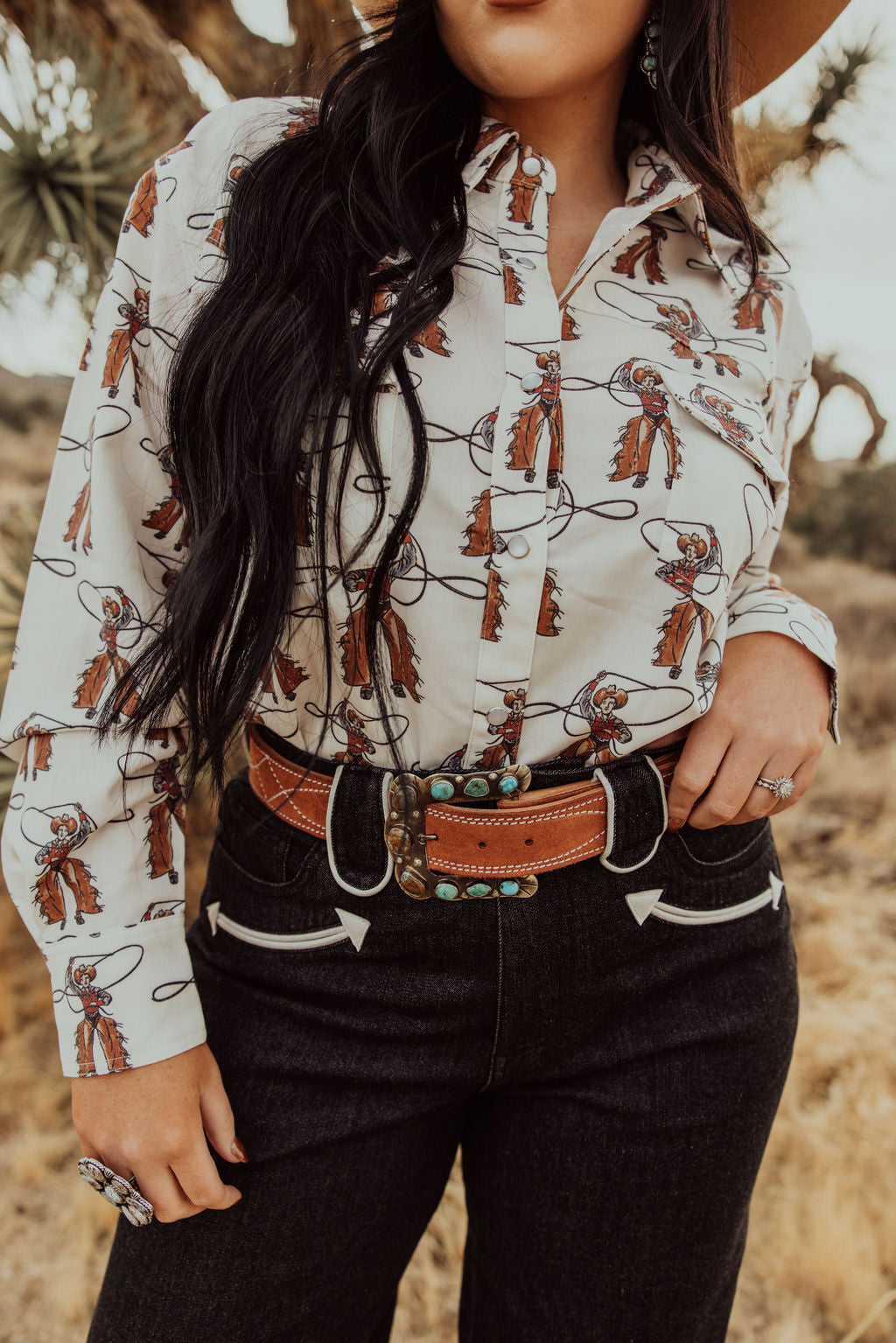 Pearl Snap, Roping Cowboy HH11 (Pack OF 7)