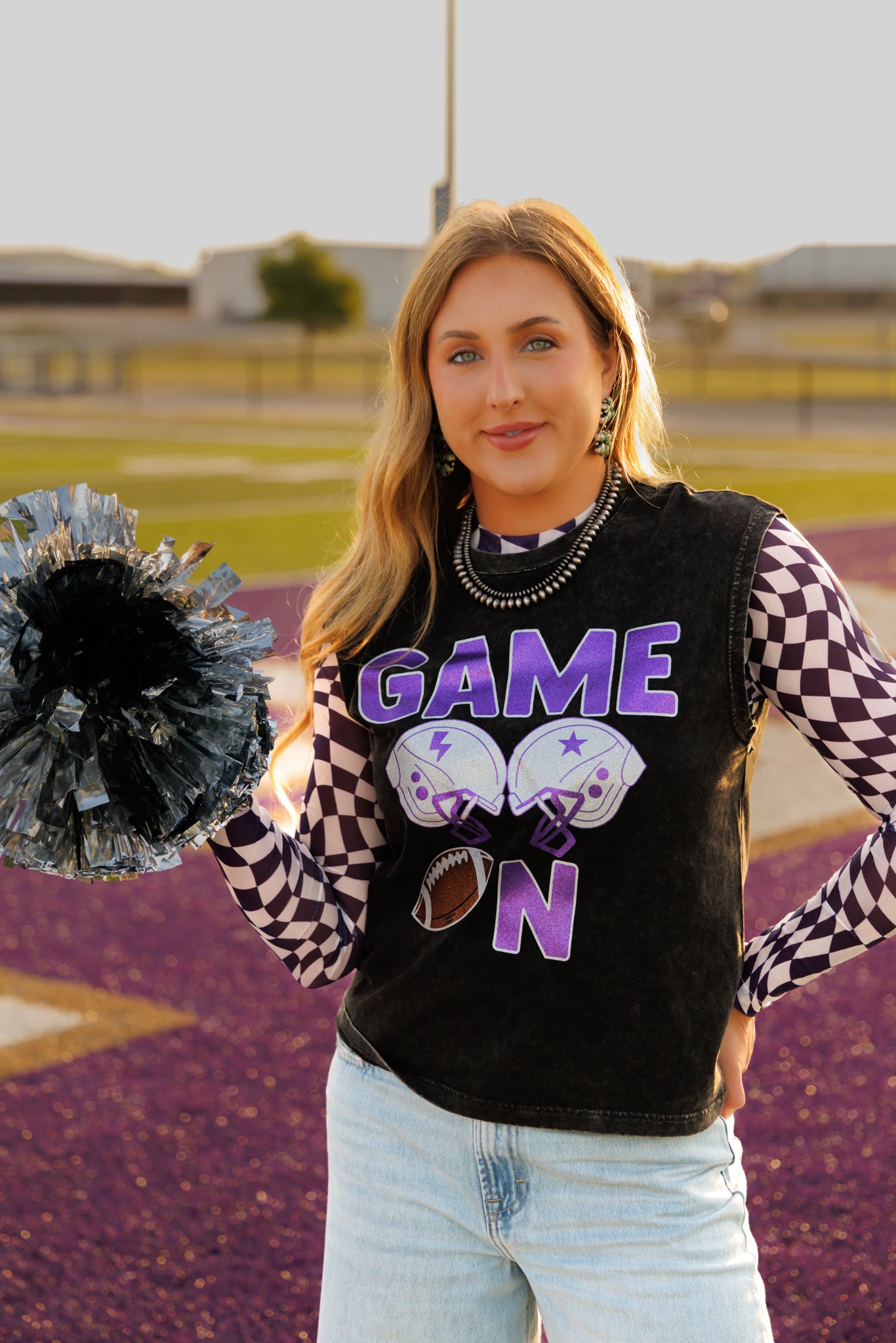 Tank, Glitter Game On Purple HH307 (Pack of 7)