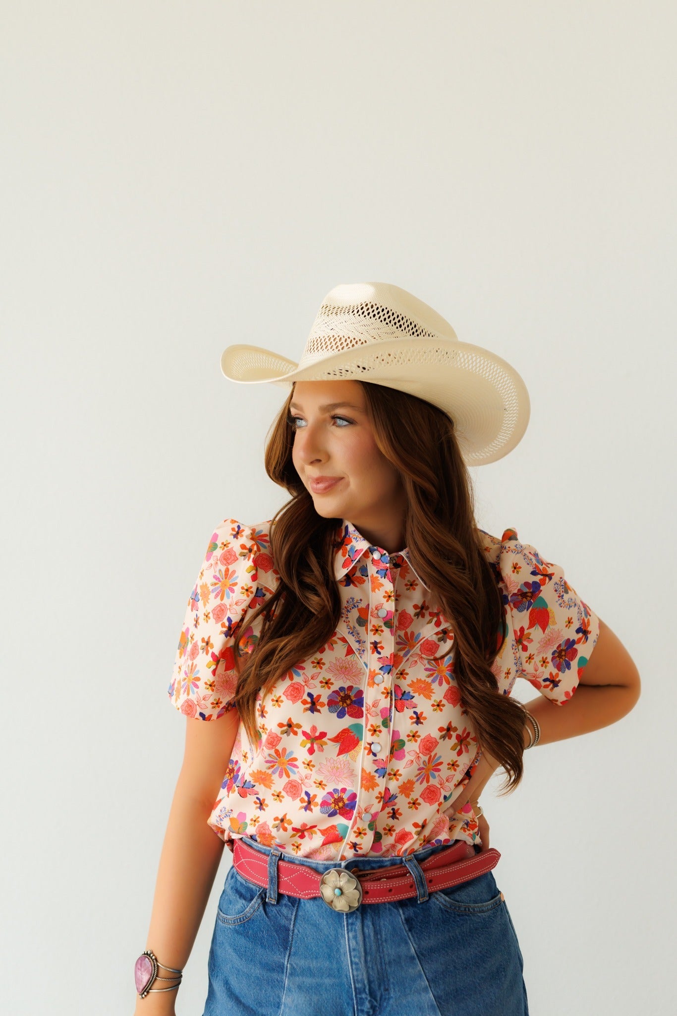 Pearl Snap, Vintage Floral SS HH2705(Pack)