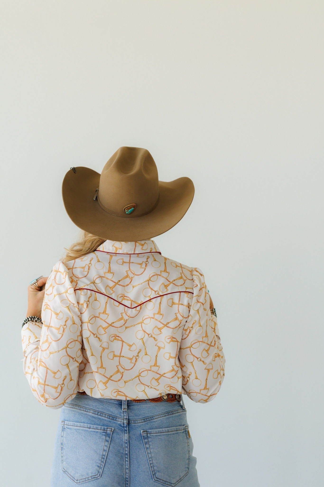 Pearl Snap, Equestrian Bit LS HH2708 (Pack OF 7)