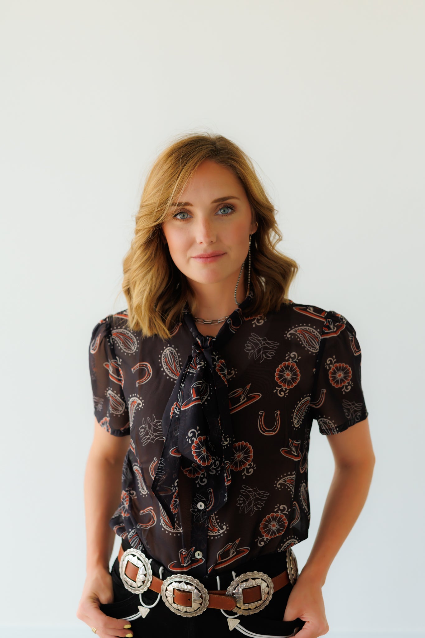 Tie Top,  BLK FEATHER SS HH2711(Pack of 7)