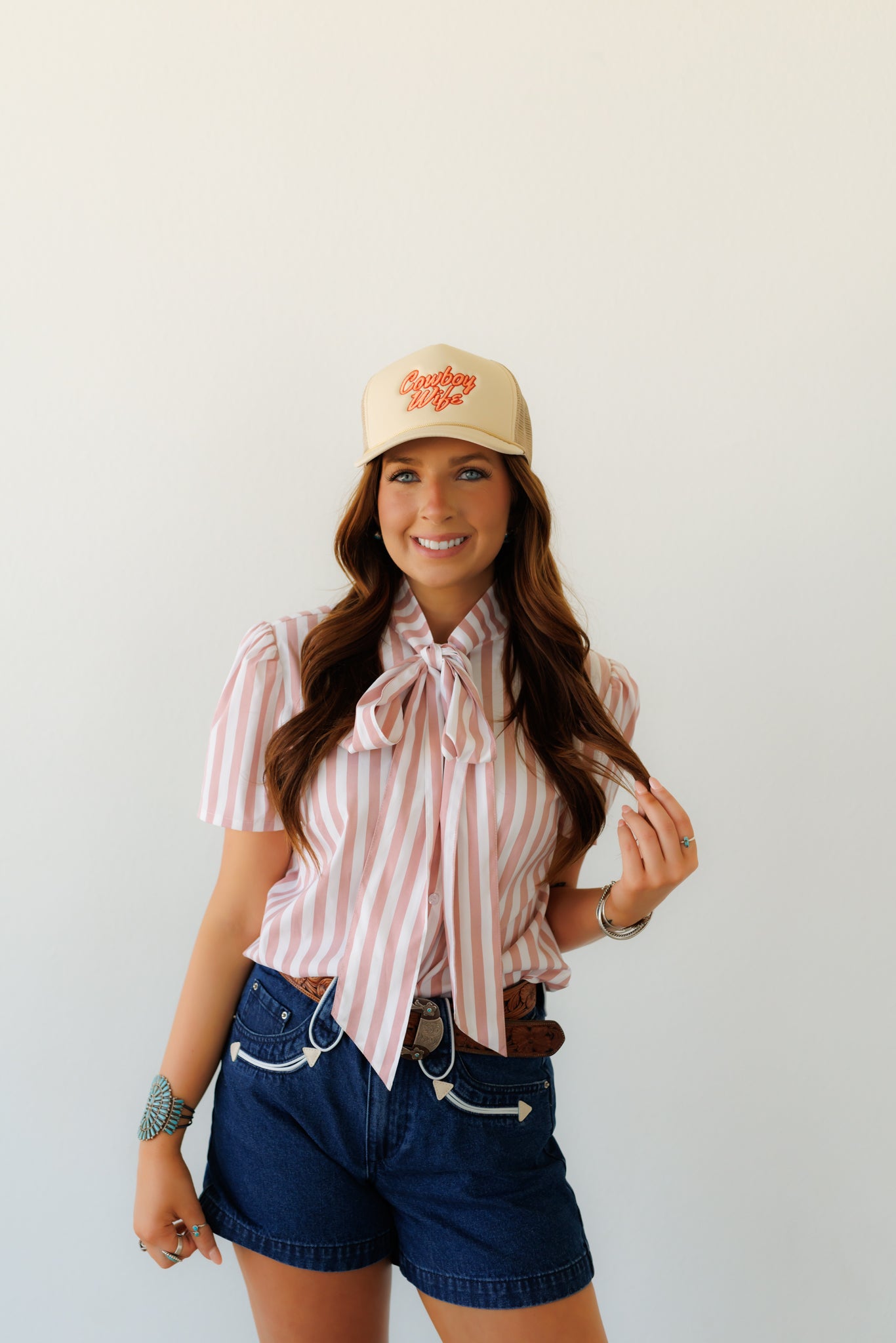 Tops, MAUVE STRIPE SS HH2711 (Pack OF 7)