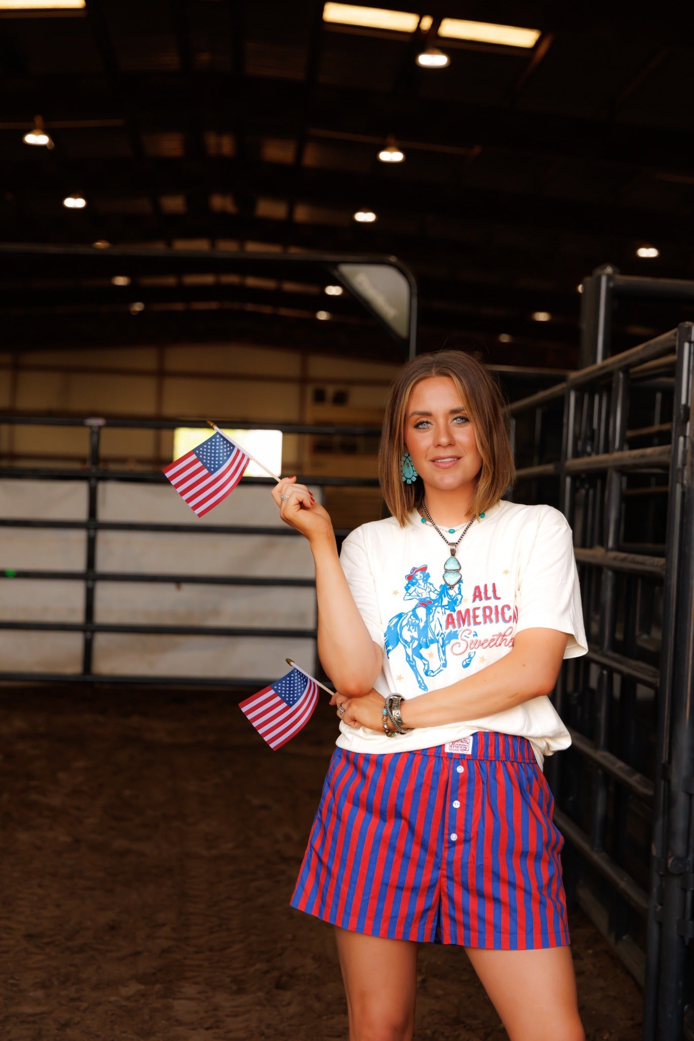 Shorts, Red Blue Stripe BoxerHH98 (Pack of 7)