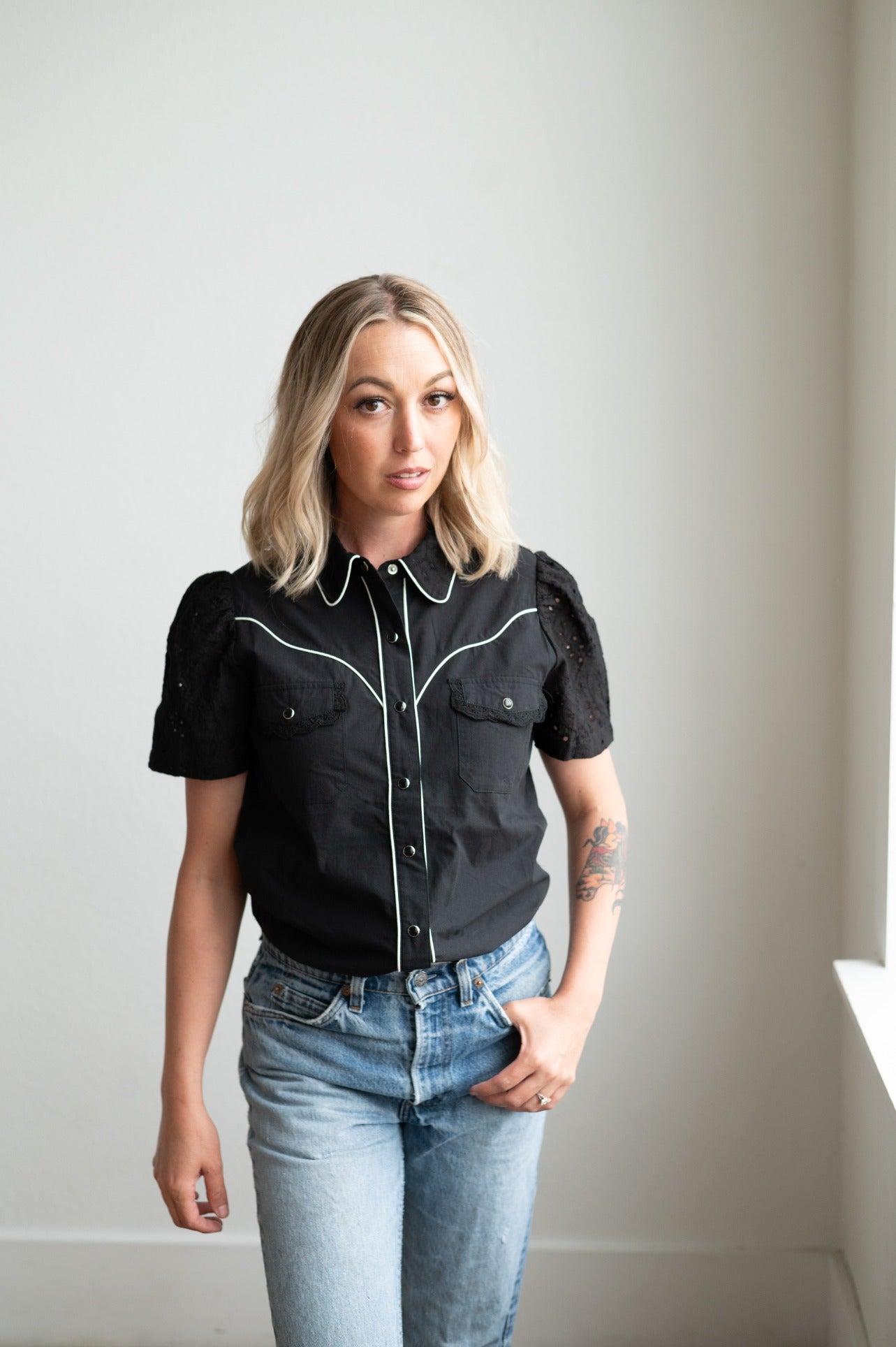 Pearl Snap, Eyelet Black SS Pearl Snap HH2704(Pack OF 7)