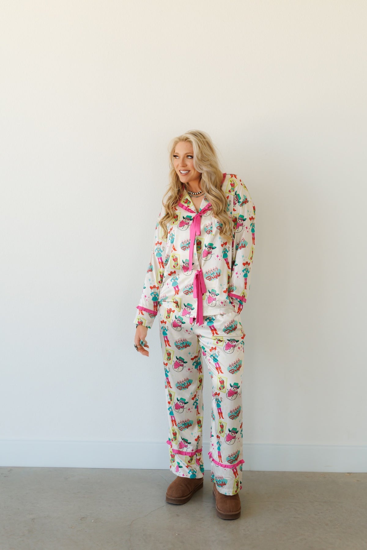Pajama, Retro Cowgirl Satin HH2309 (Pack OF 7)