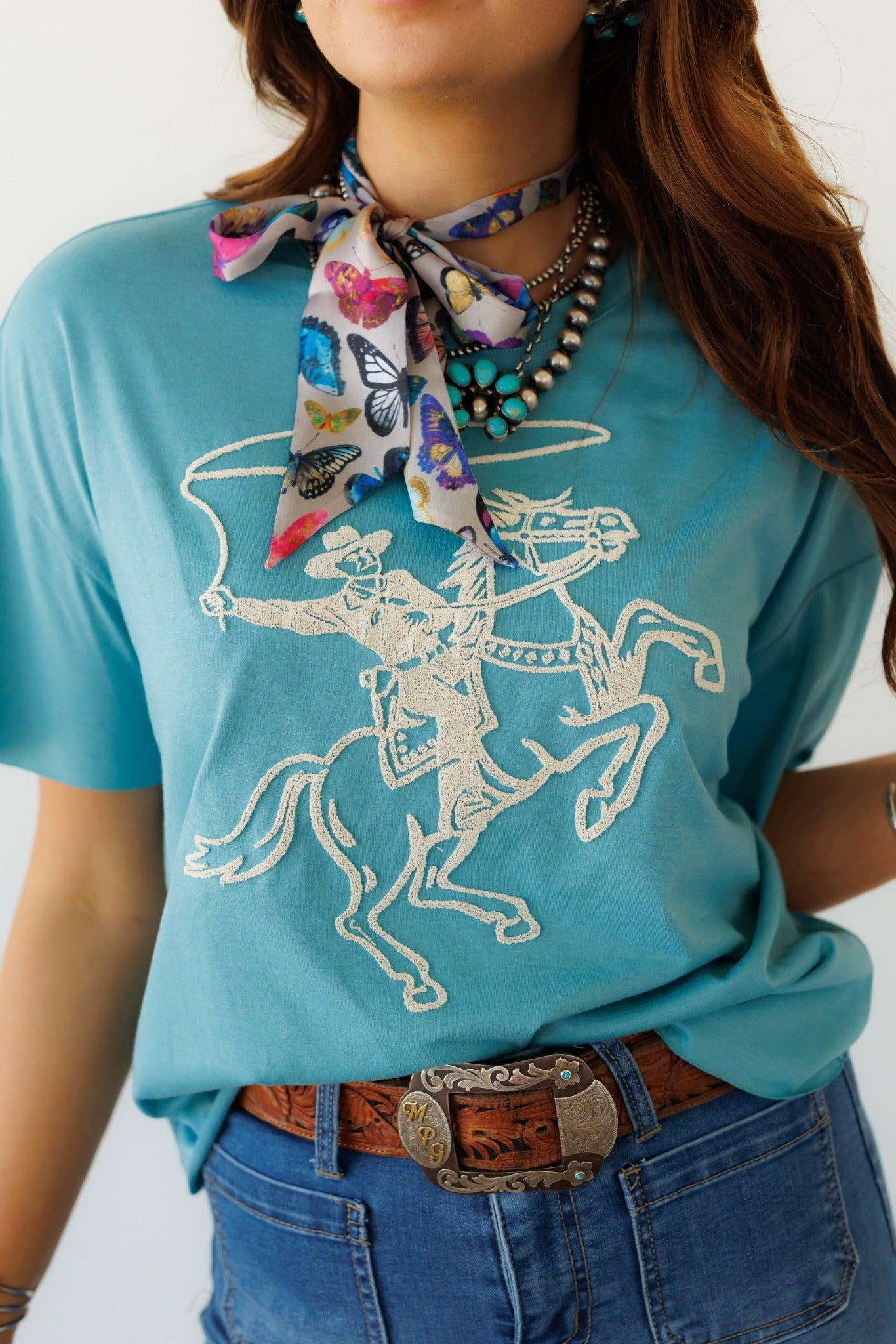 T-Shirt, Roping Cowboy HH1412(Pack of7)