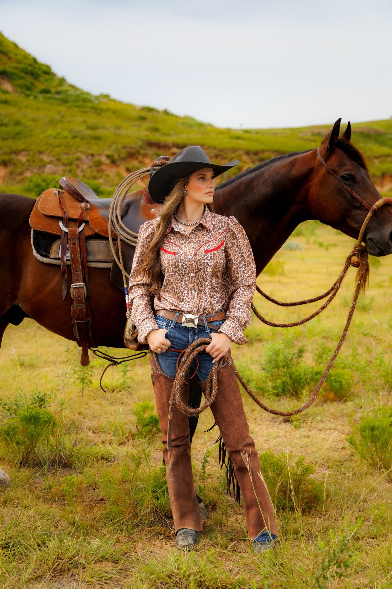 Pearl Snap, Leopard LS HH2708(Pack OF 7)