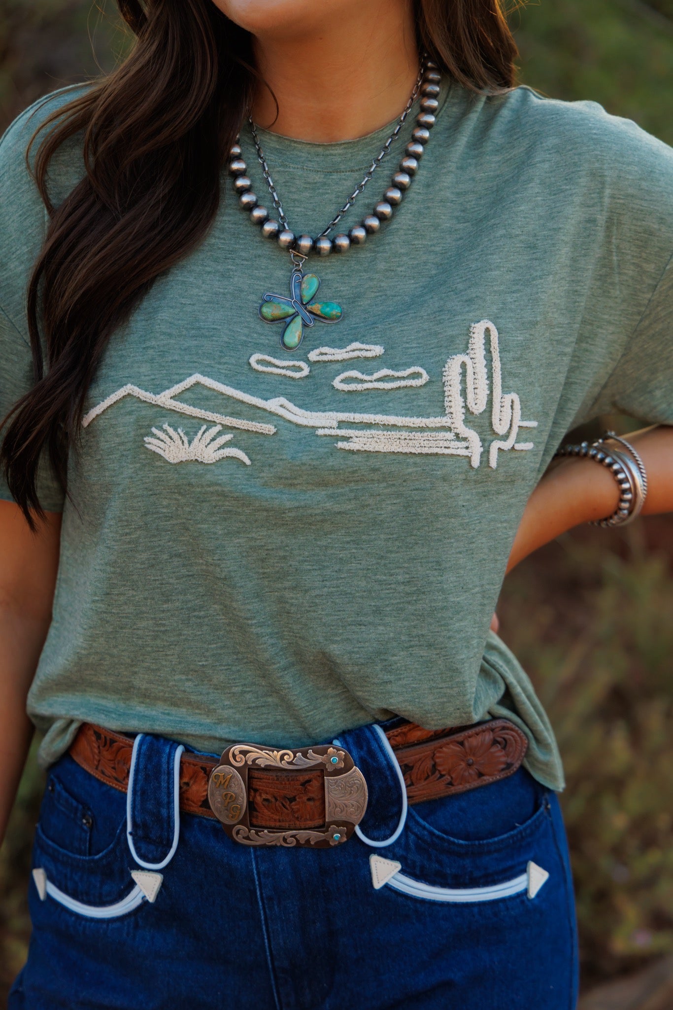 T-Shirt Desert Olive Emb HH1412 (Pack of 7)