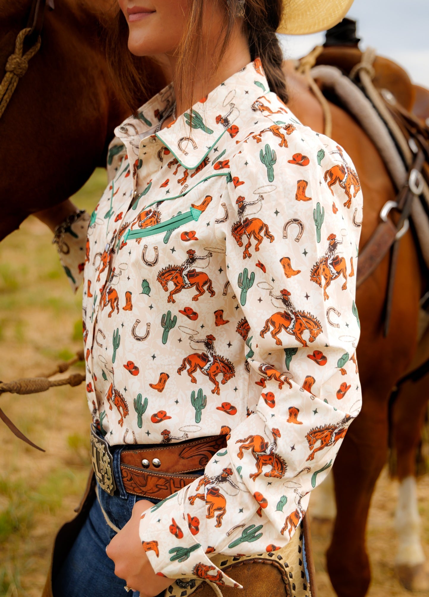 Pearl Snap, Bucking Horse Performance HH2710 (Pack OF 7)