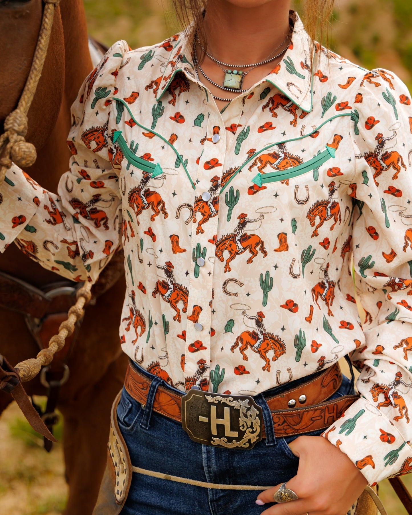 Pearl Snap, Bucking Horse Performance HH2710 (Pack OF 7)