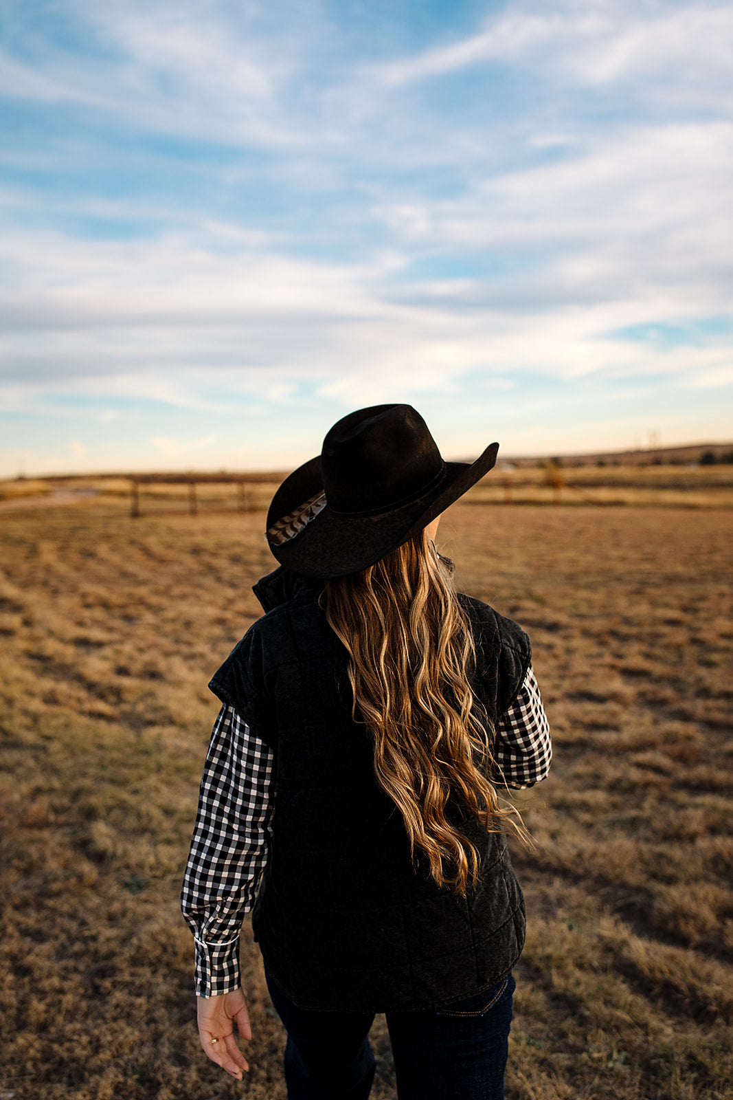 HH1169 BLACK QUITTED VEST - BLACK VINTAGE WASH