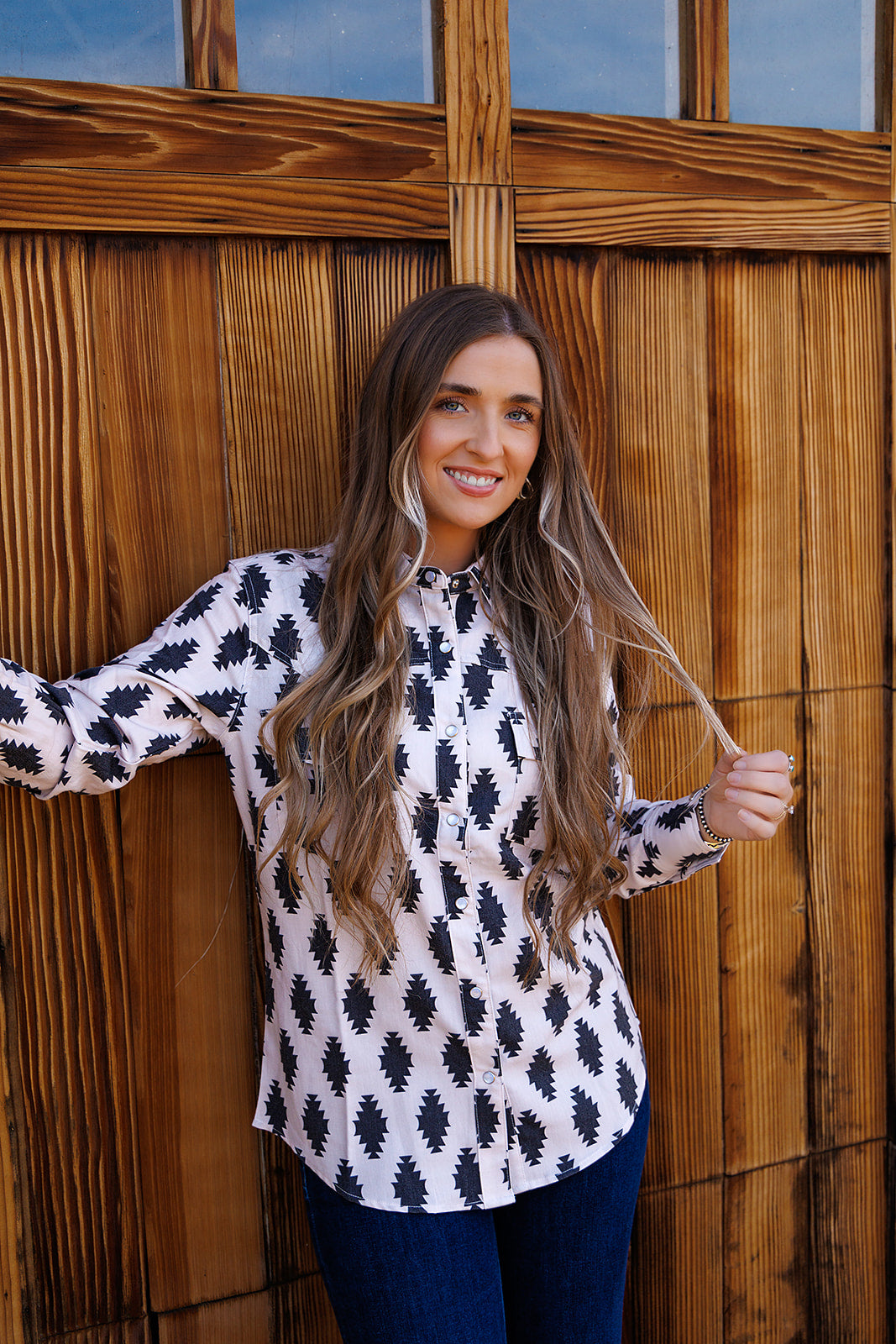 HH11 BLK DIAMOND LS PEARL SNAP