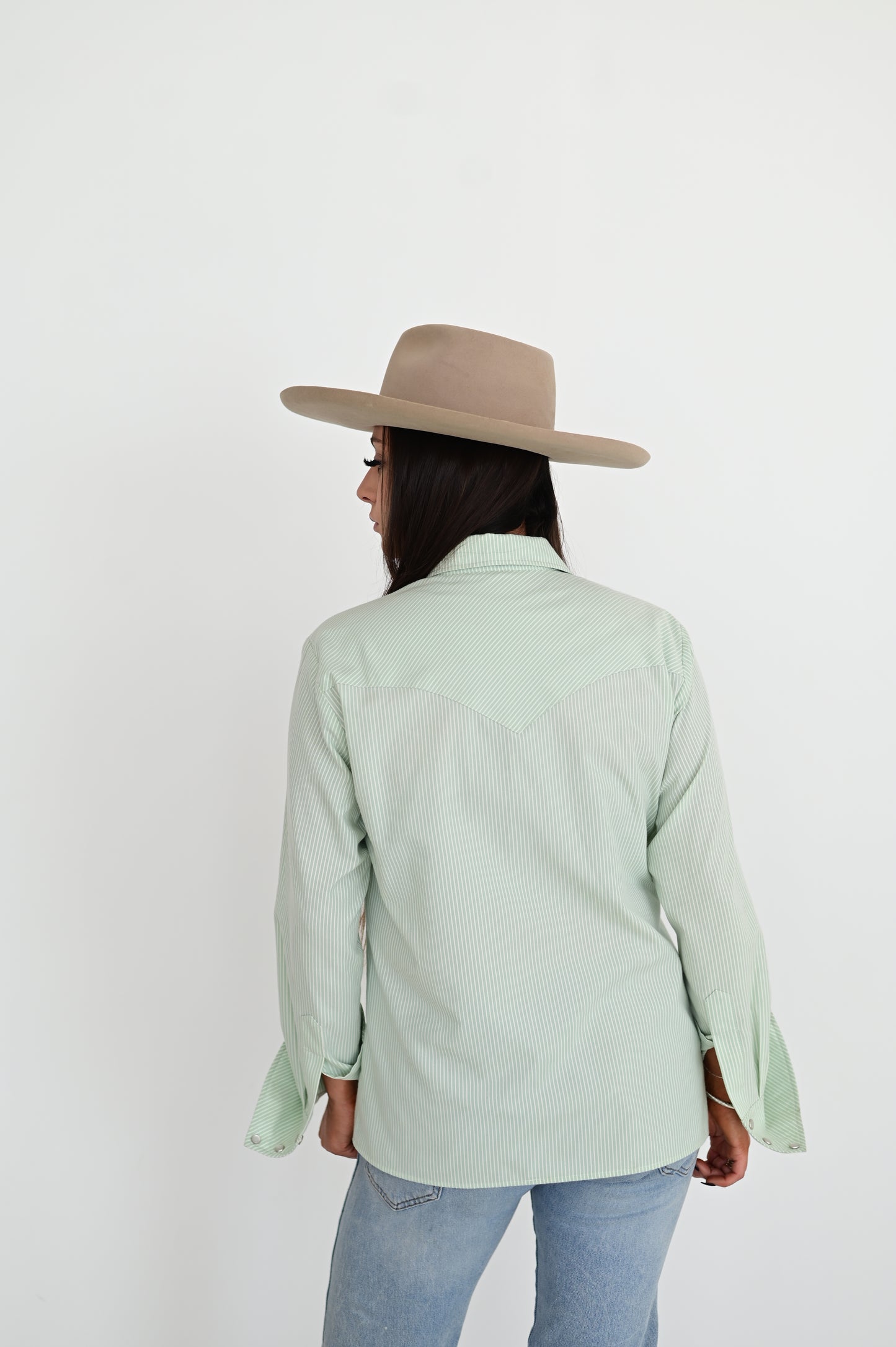 HH19 PAW PAW MINT STRIPE PEARL SNAP