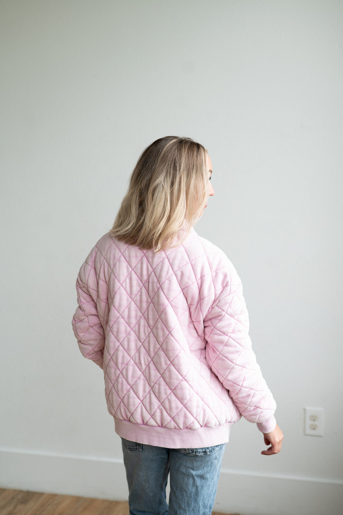 HH1004 SOFT PINK QUILTED JACKET