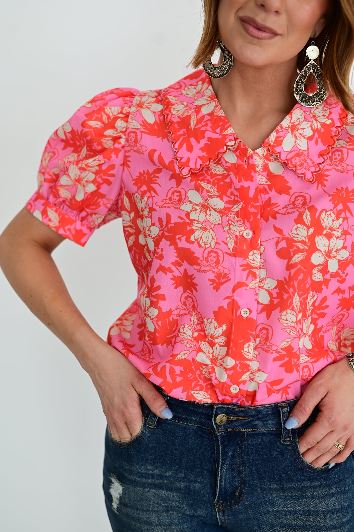 HH3024 PINK FLORAL COWGIRL