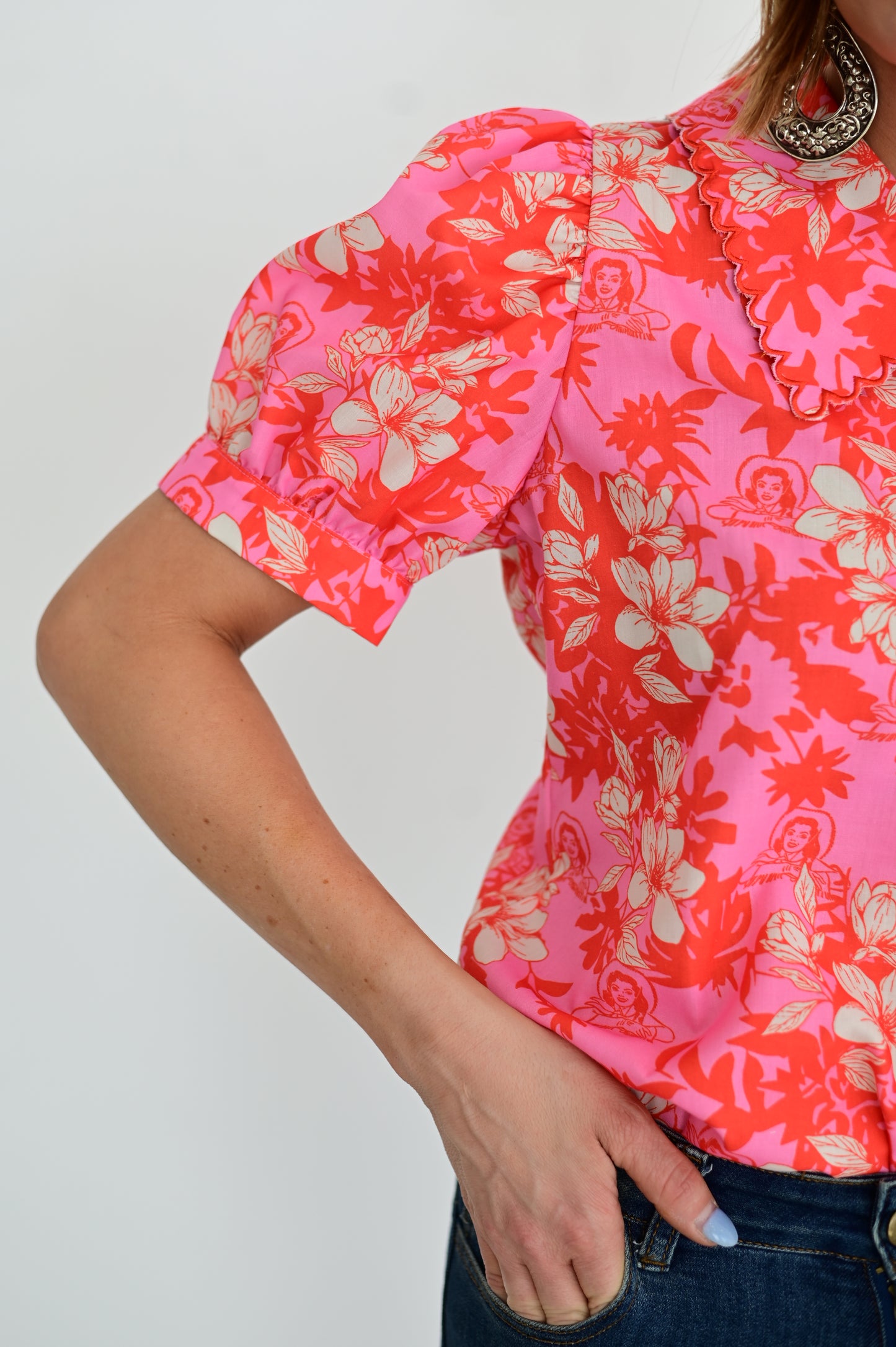 HH3024 PINK FLORAL COWGIRL