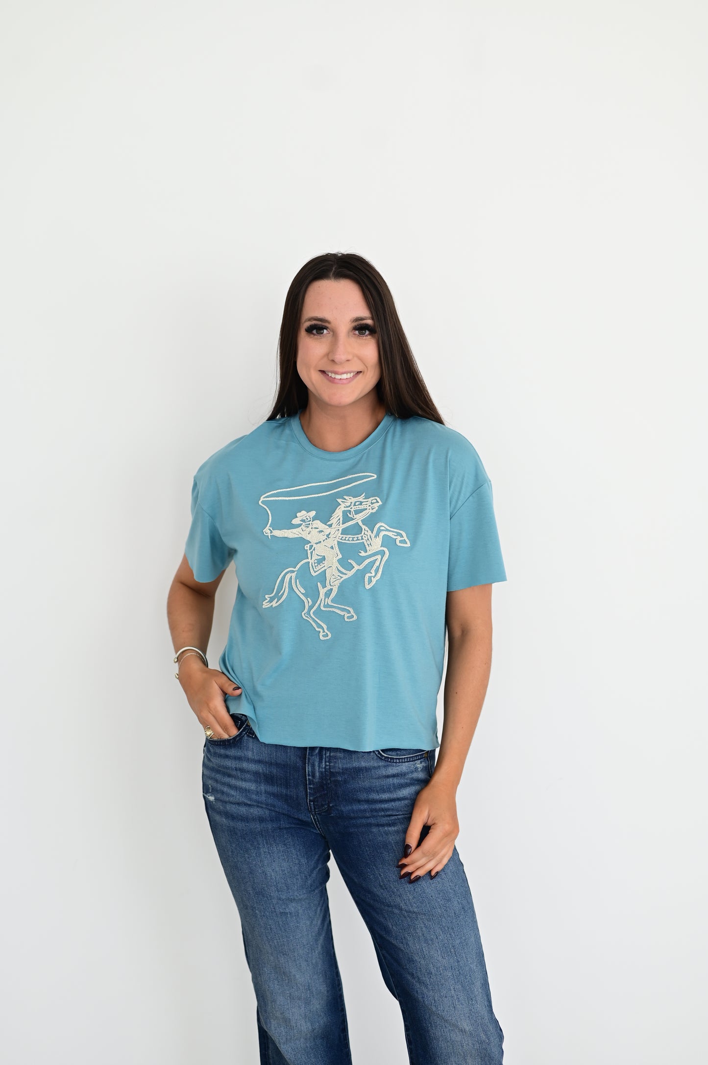T-Shirt, Roping Cowboy HH1412(Pack of7)