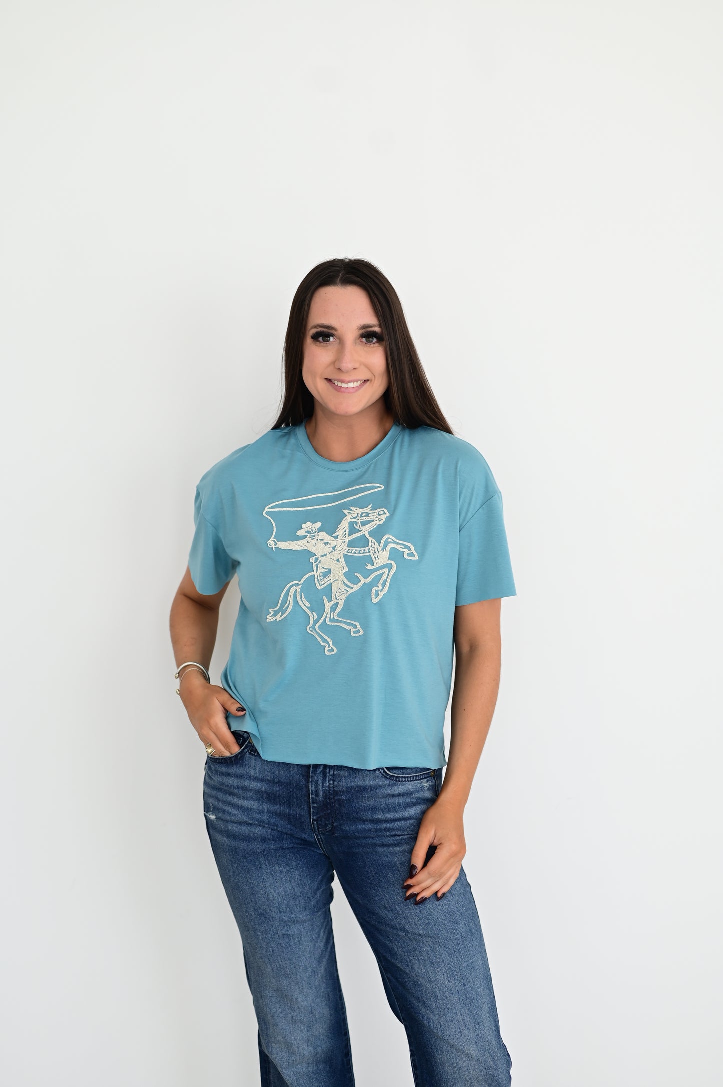 T-Shirt, Roping Cowboy HH1412(Pack of7)