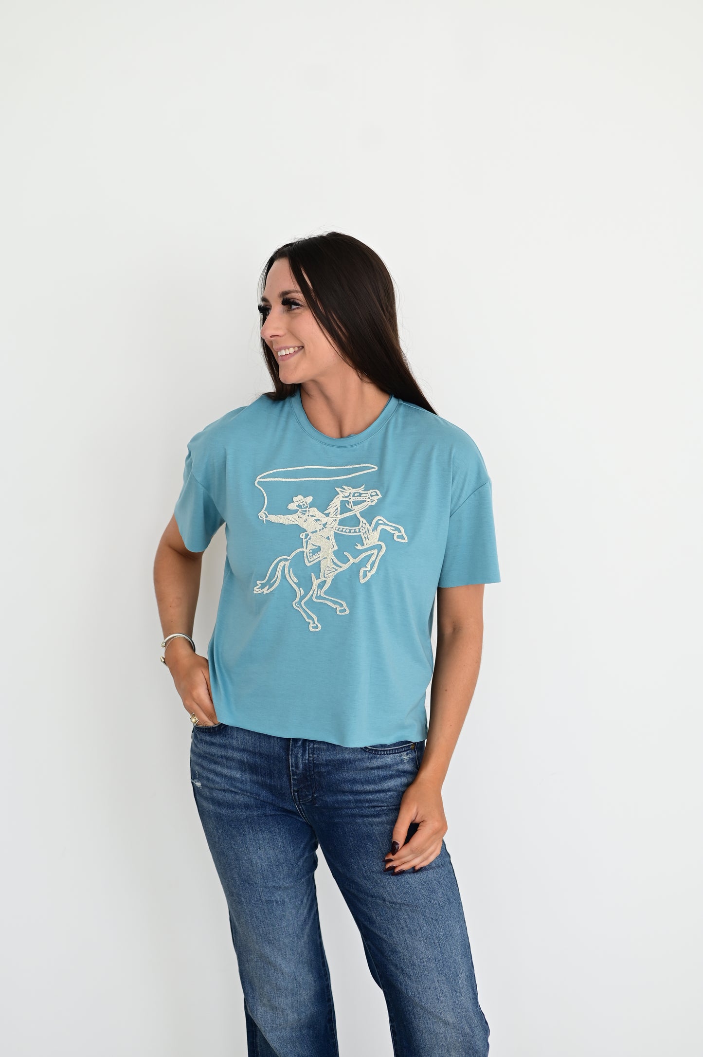 T-Shirt, Roping Cowboy HH1412(Pack of7)