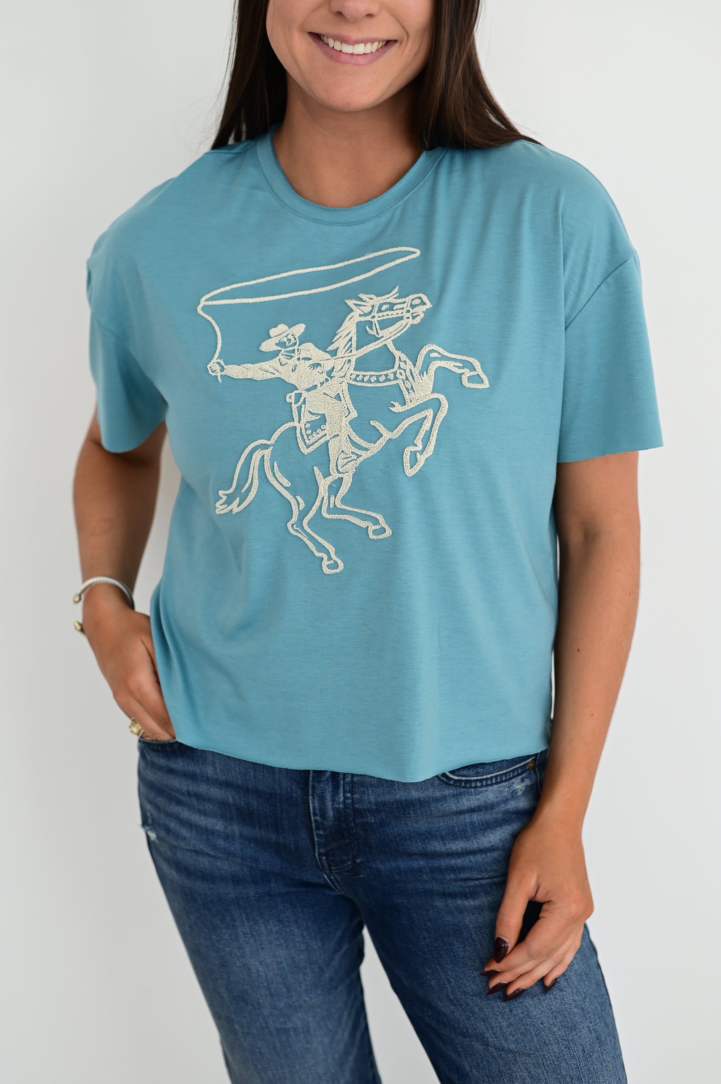 T-Shirt, Roping Cowboy HH1412(Pack of7)