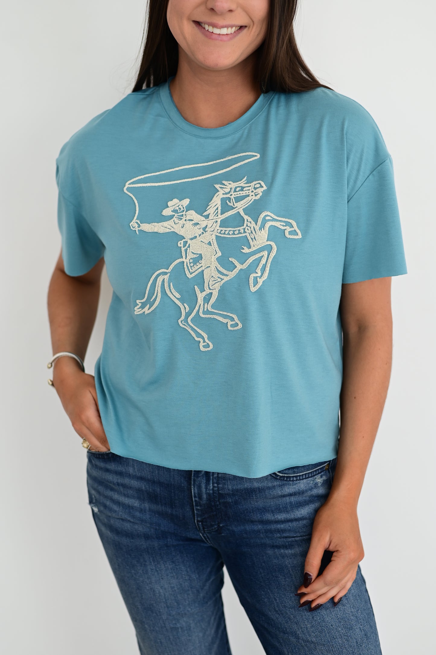 T-Shirt, Roping Cowboy HH1412(Pack of7)