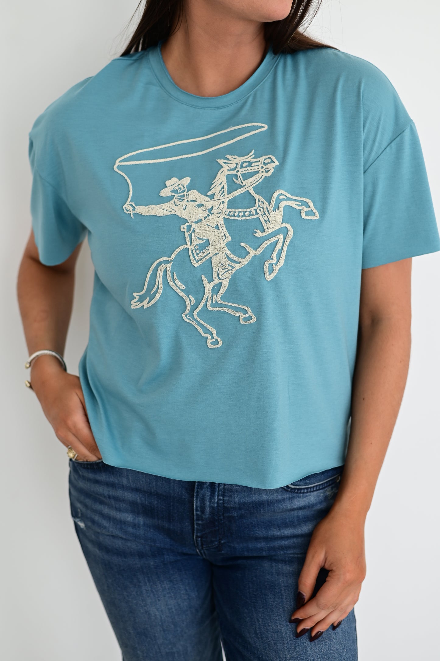 T-Shirt, Roping Cowboy HH1412(Pack of7)