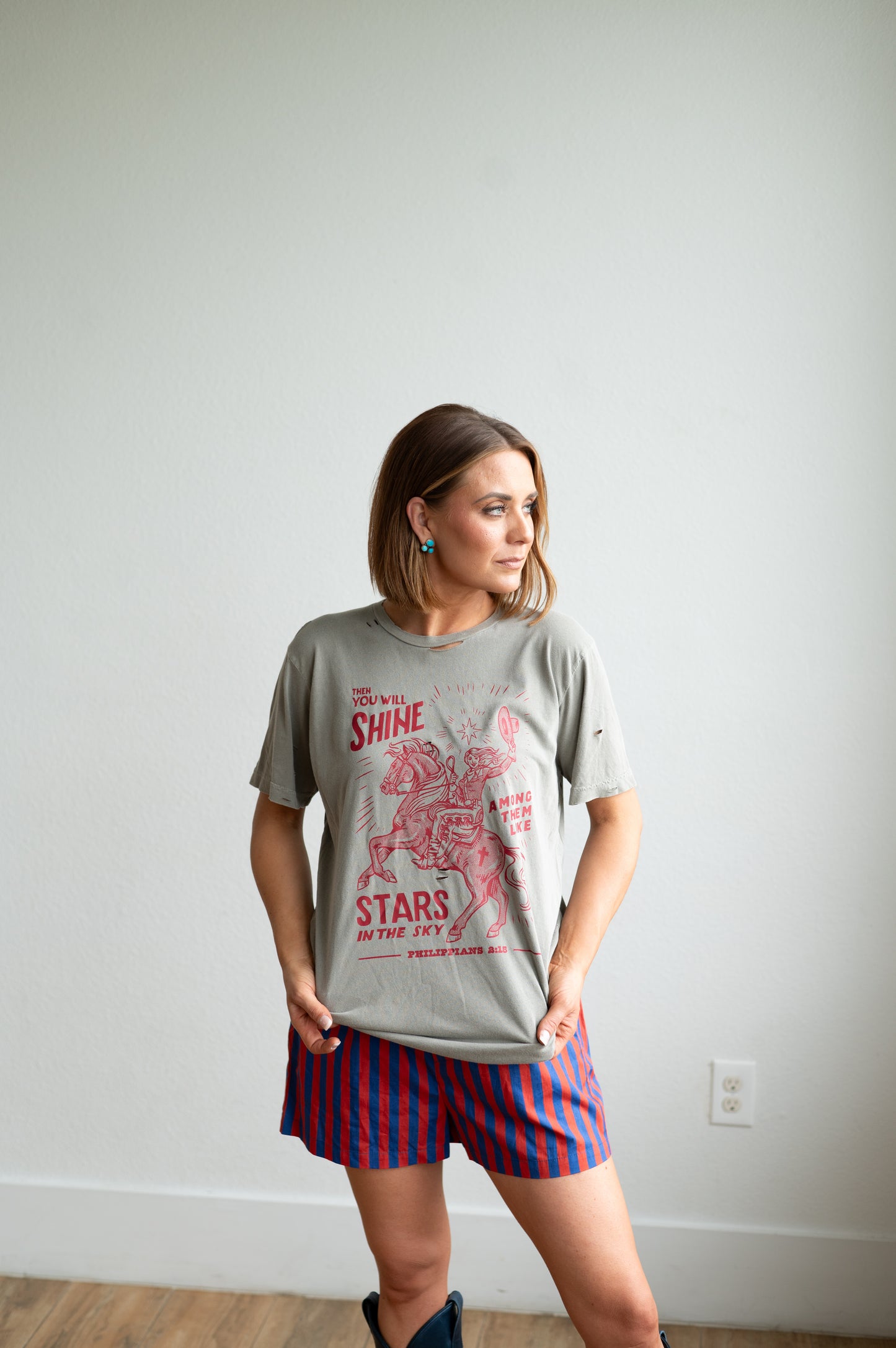 HH5524 YOU WILL SHINE DISTRESSED T-SHIRT