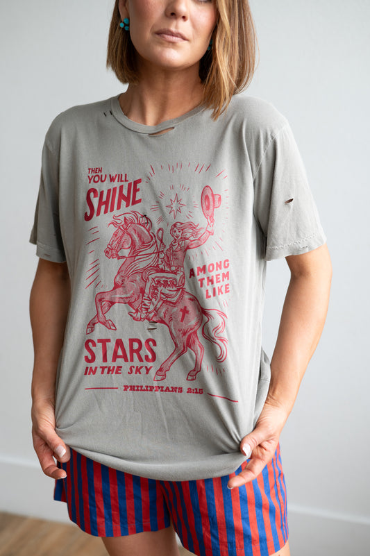 HH5524 YOU WILL SHINE DISTRESSED T-SHIRT