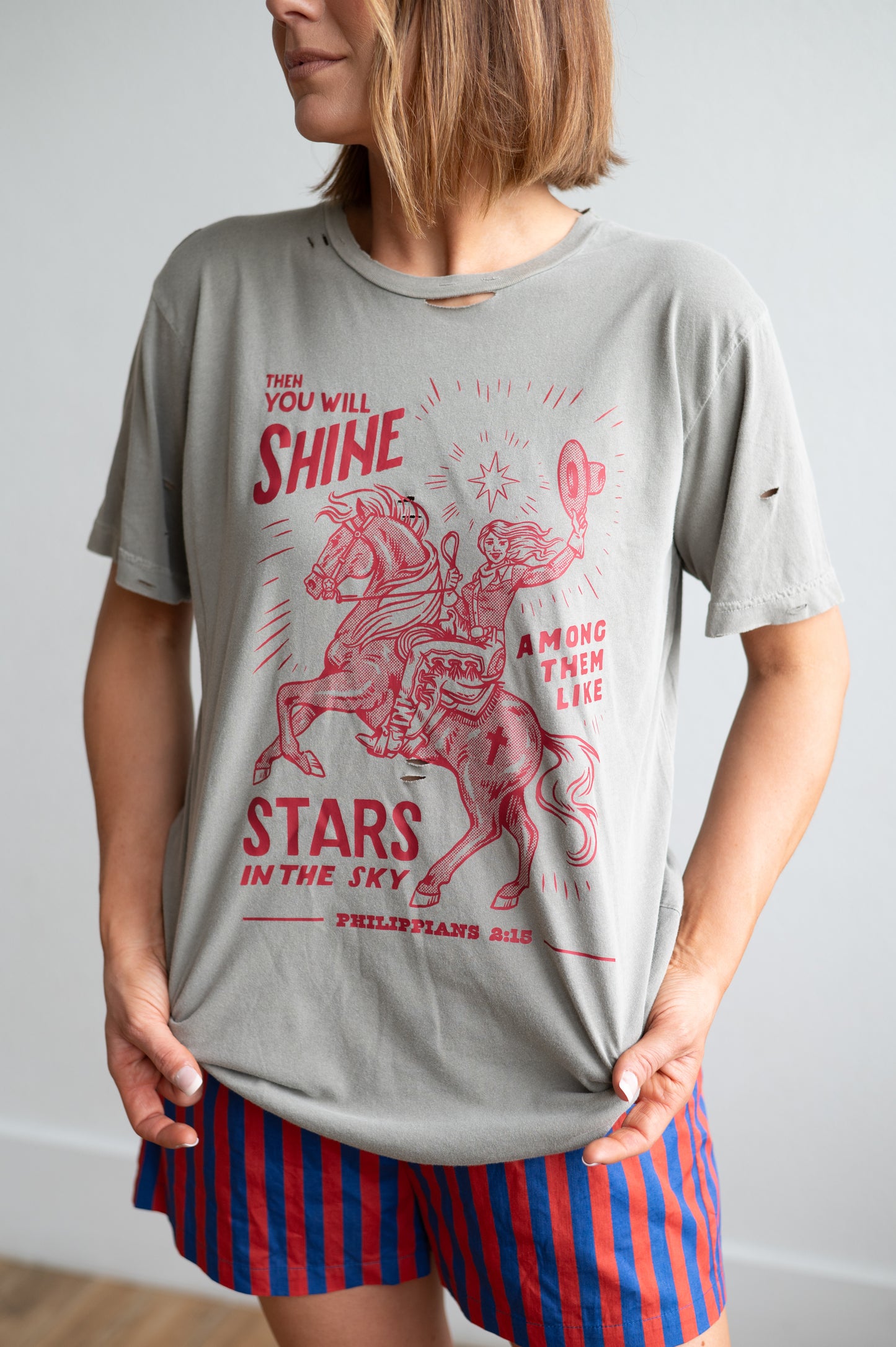 HH5524 YOU WILL SHINE DISTRESSED T-SHIRT