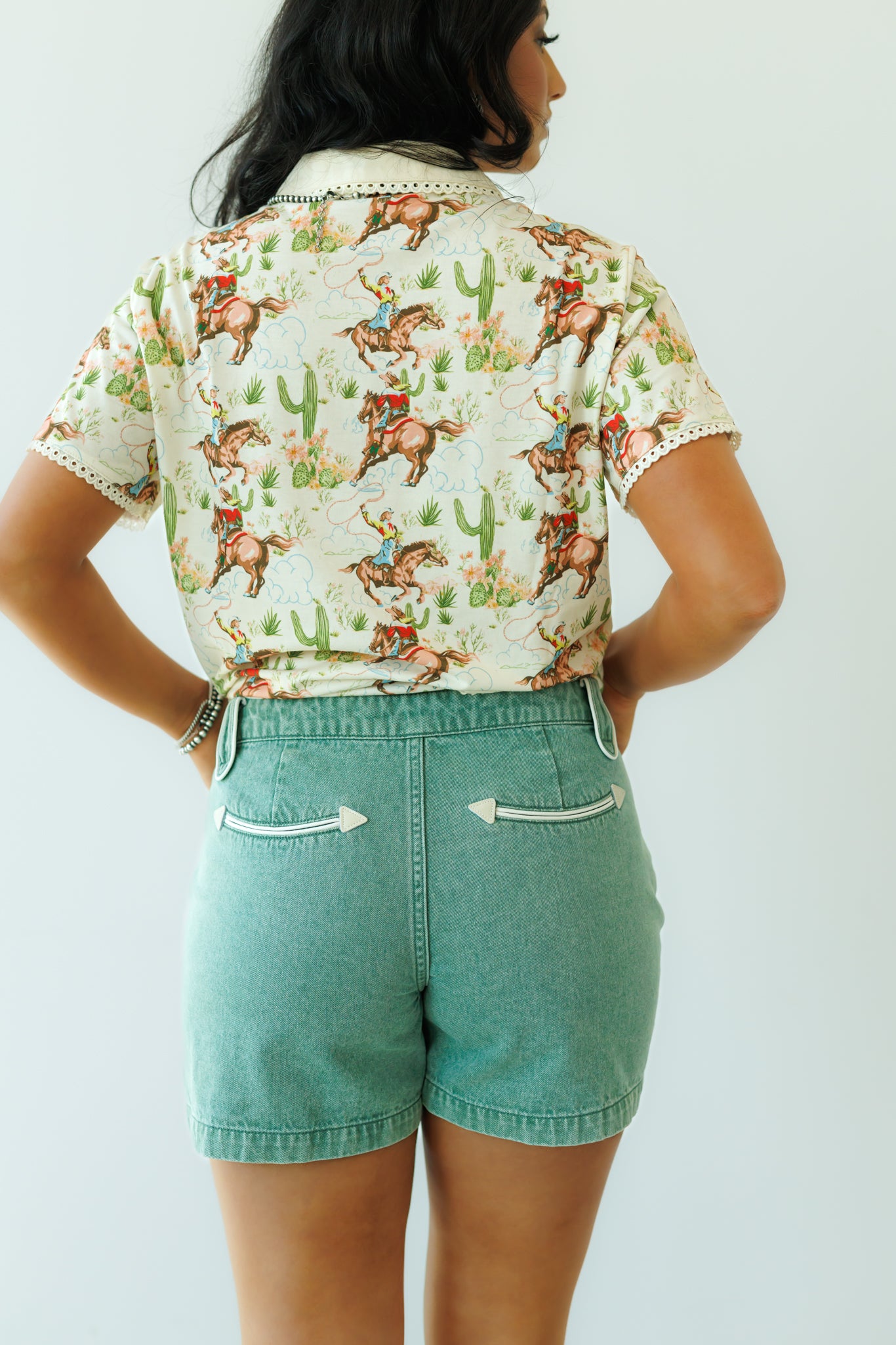 Shorts, Teal Smiley  HH8400(Pack of 7)