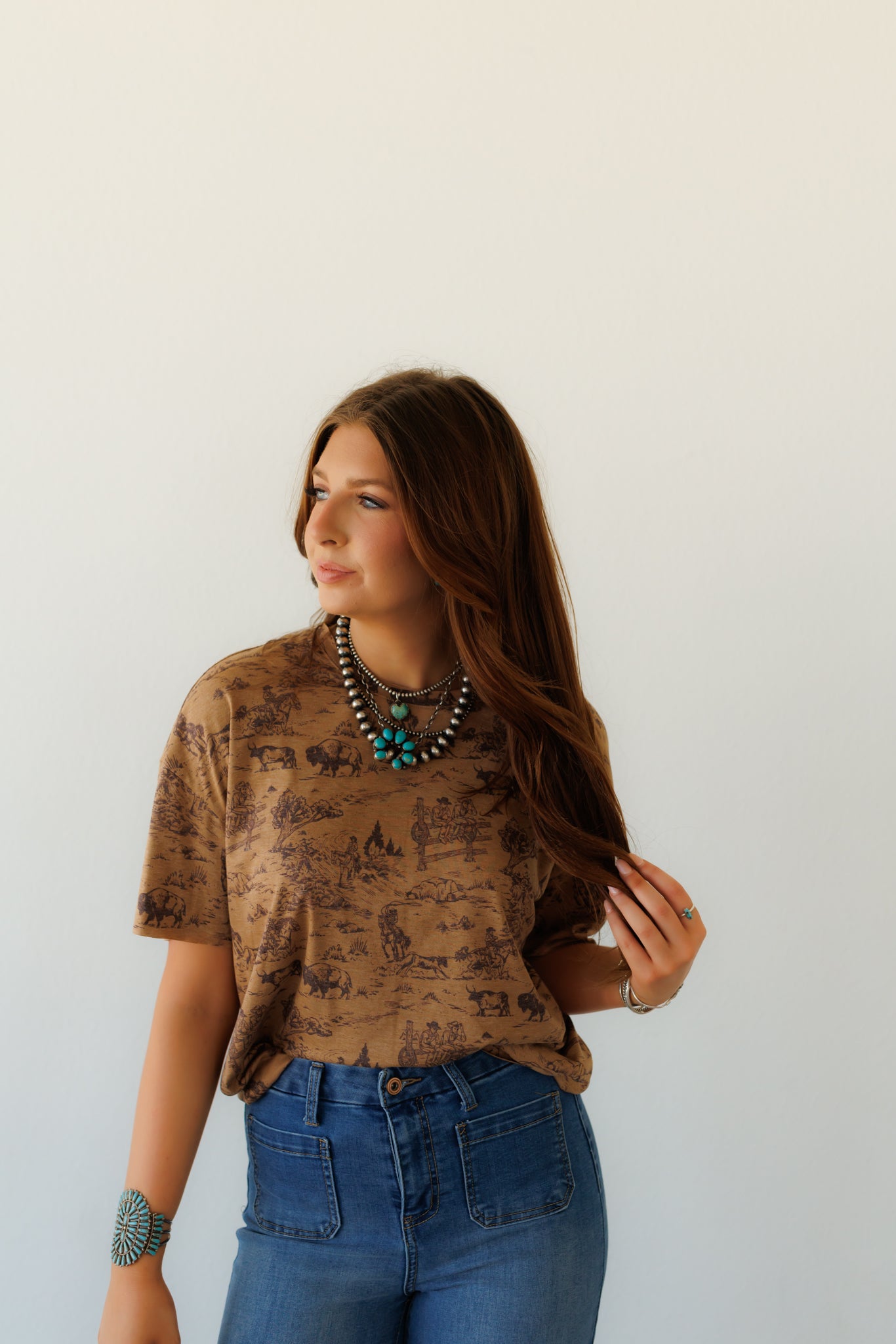 T-Shirt, Brown Buff HH1412 (Pack of 7)