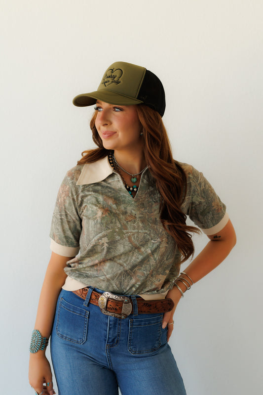 Top, Camo Vintage Polo HH2102 (Pack OF 7)