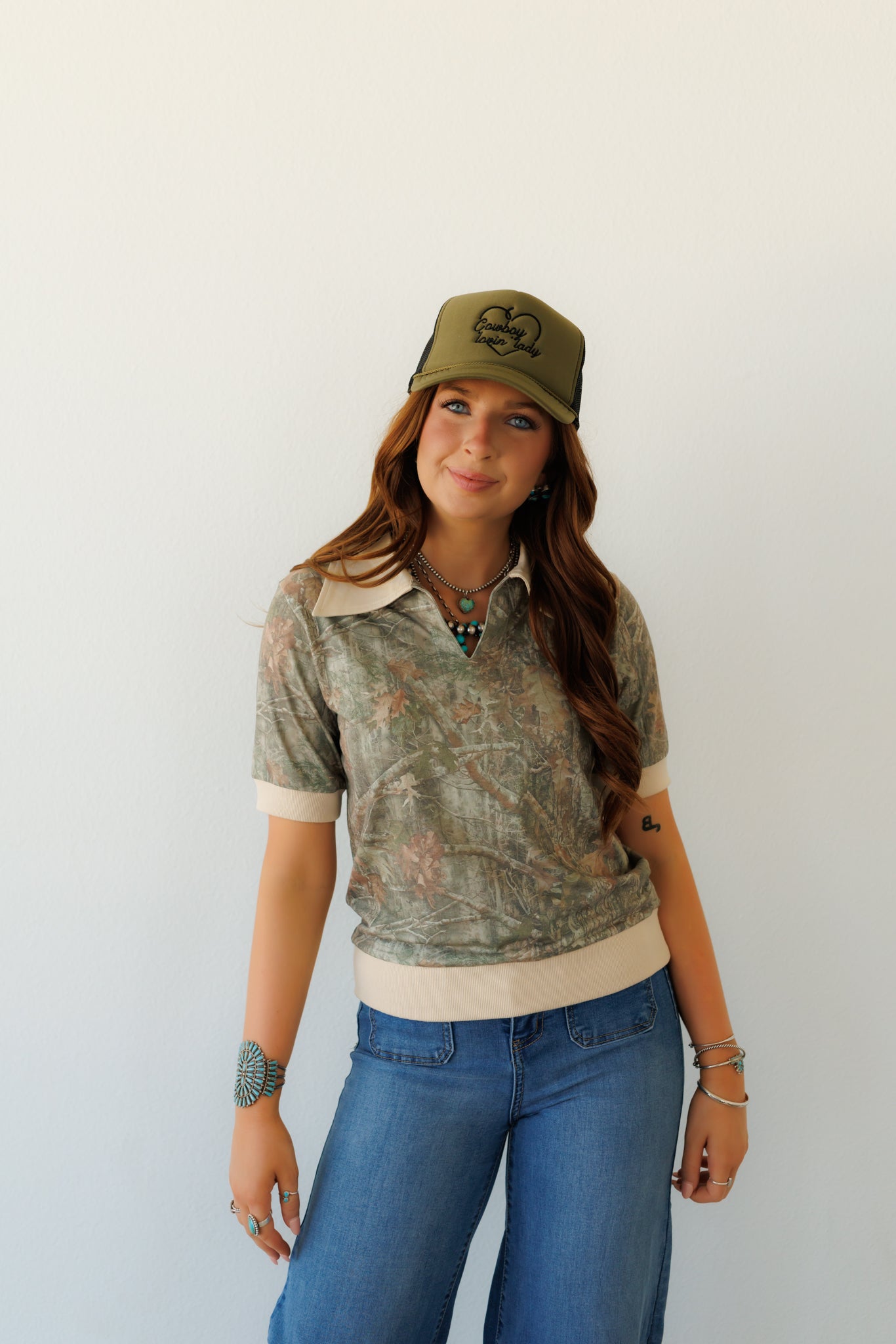 Top, Camo Vintage Polo HH2102 (Pack OF 7)